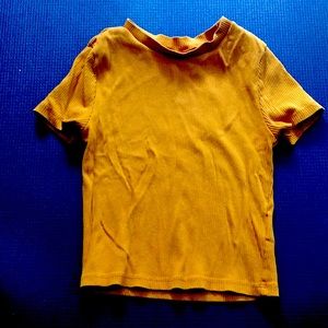 Orange ribbed crop top